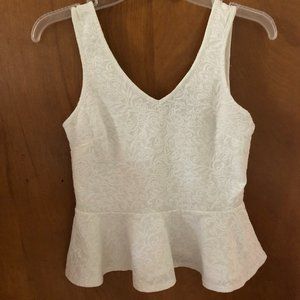 woman's flower white blouse